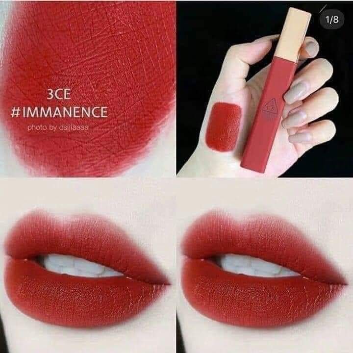 Son 3CE Kem Cloud Lip Tint Màu Immanence - Đỏ trầm - Đỏ lạnh