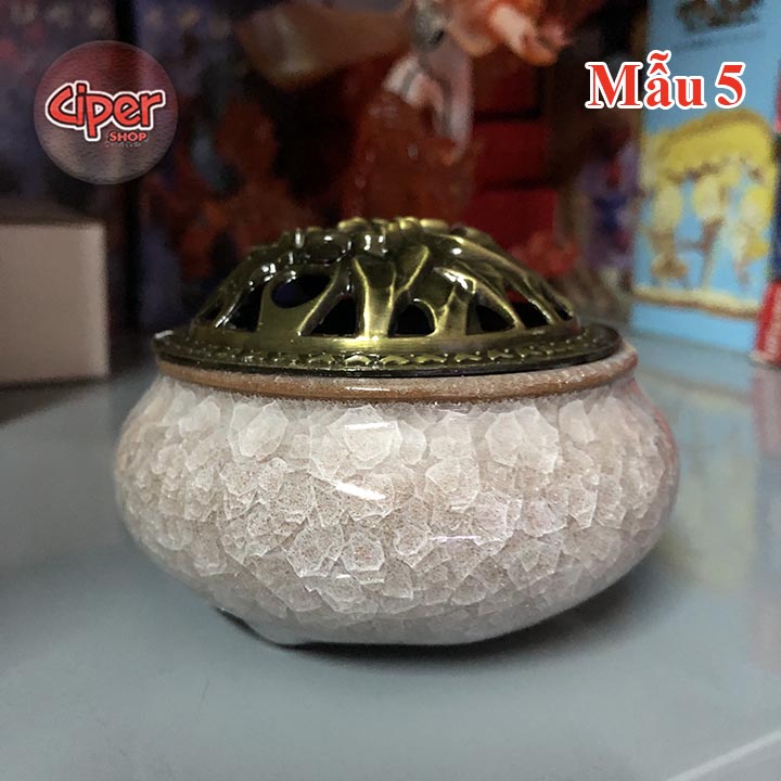 Lư gốm đốt trầm, xông trầm, khử mùi