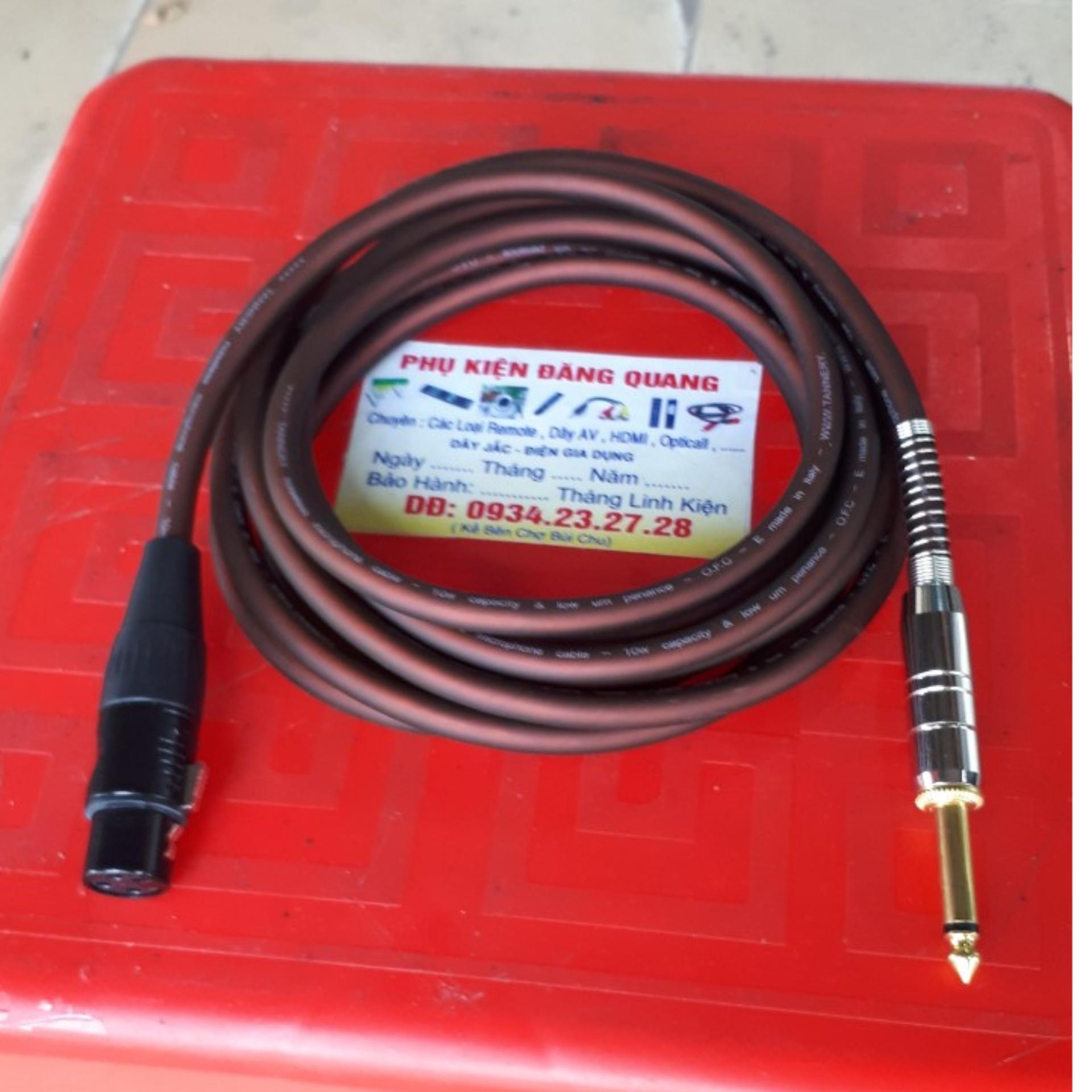 Dây micro italy dài 5m jack tốt chân đồng