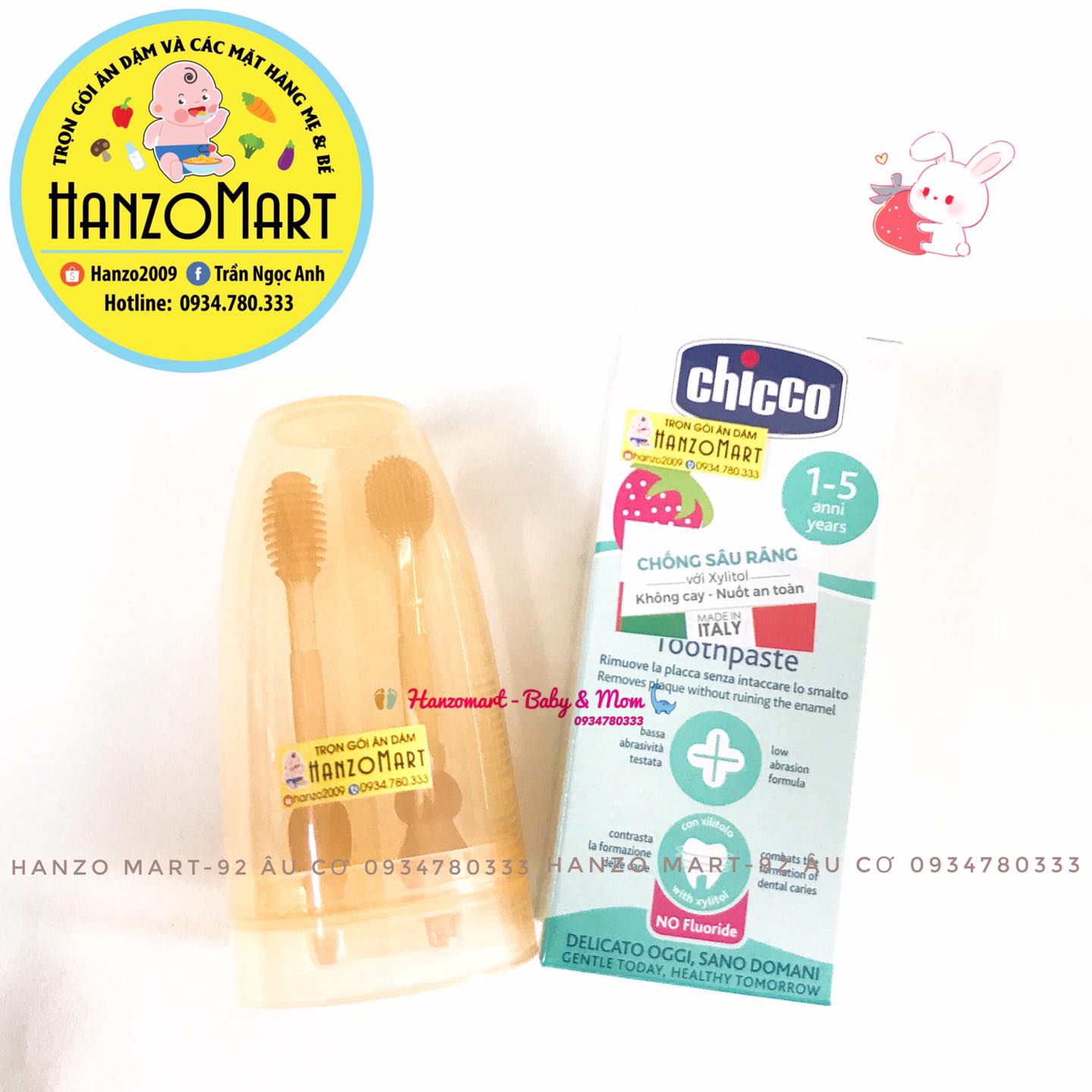 Kem đánh răng cho bé nuốt được Chicco từ 6m+