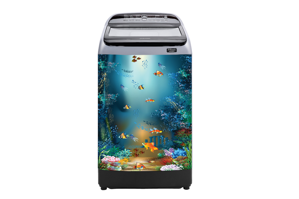 Decal dán máy giặt - Đàn cá