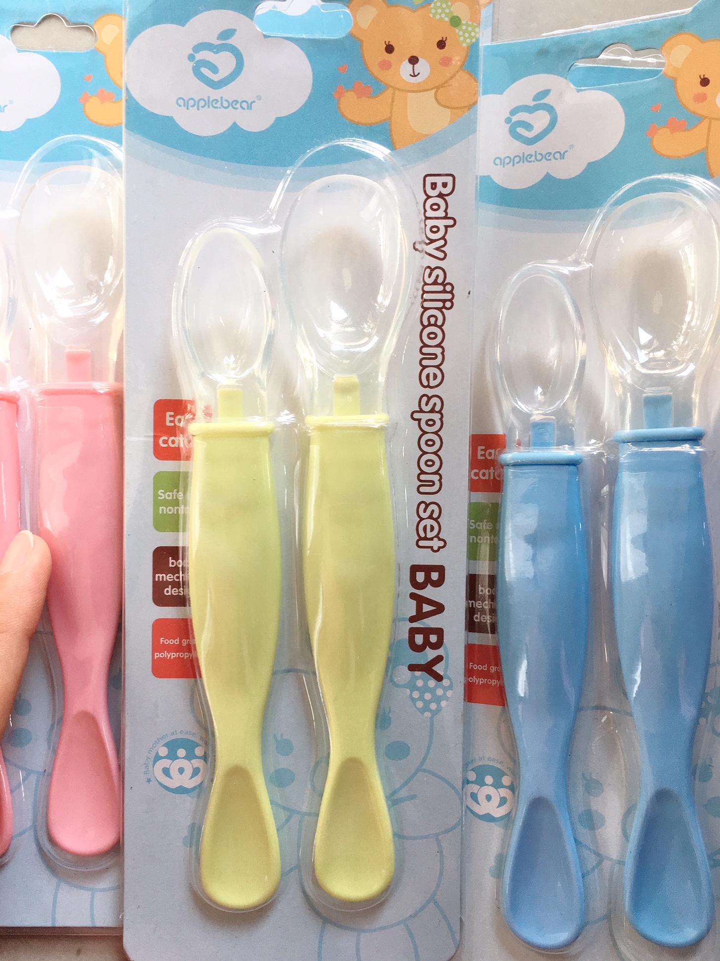 [HCM]THÌA SILICON CHO BÉ (SET 2 CÁI)