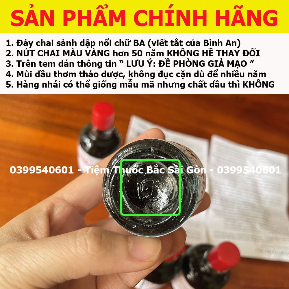 Dầu Xoa Bóp Bình An Chính Phẩm Chai 50ml