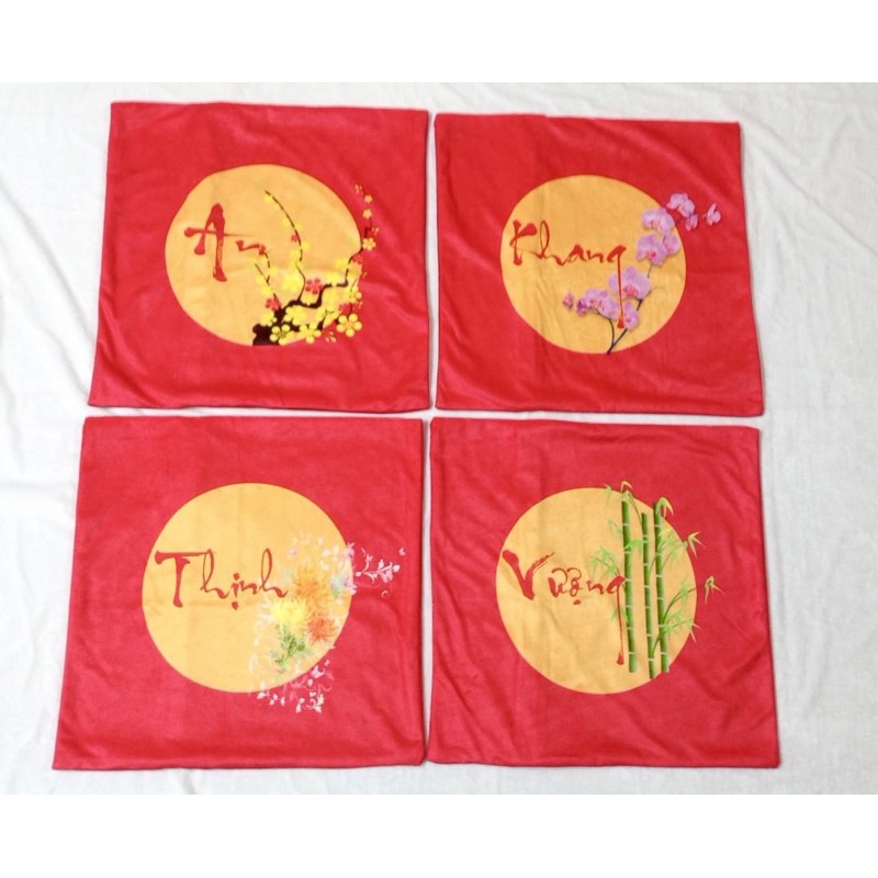 Set 4 Vỏ gối An Khang Thịnh Vượng 45-45cm