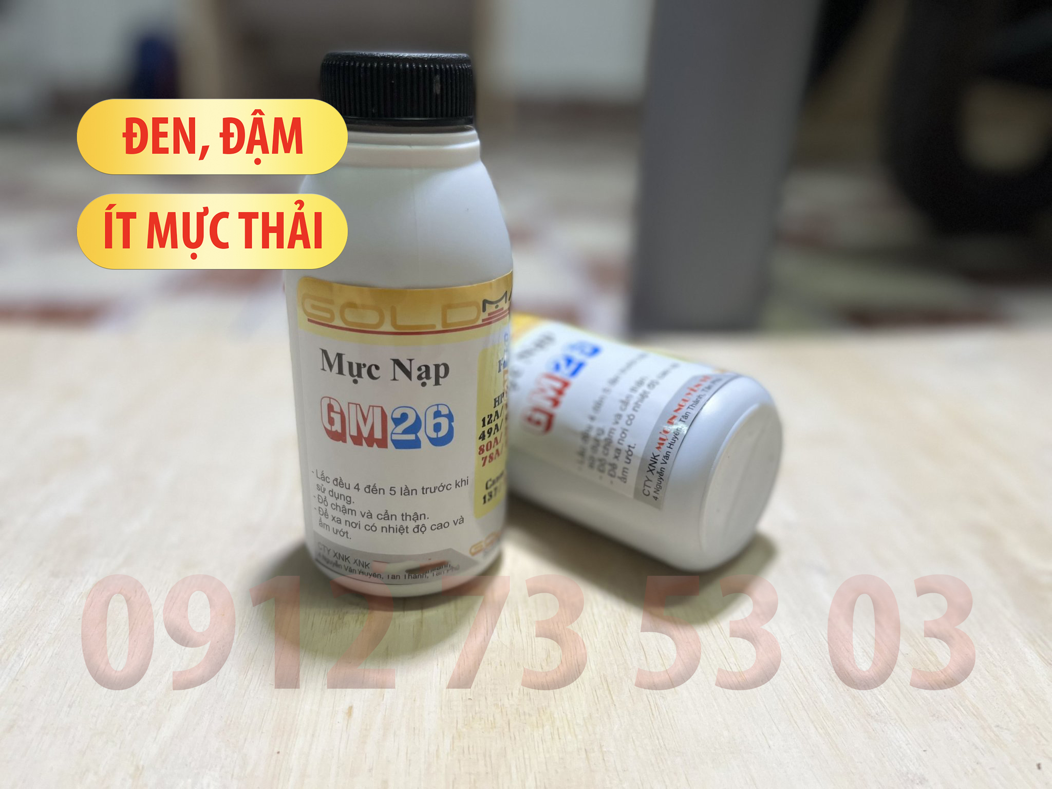 Chai Mực Nạp Đa Năng HP  120g ( Dùng cho các dòng mực 12A/49A/05A/26A/35A/83A)-  (Đen/Đậm/Ít Thải)  -