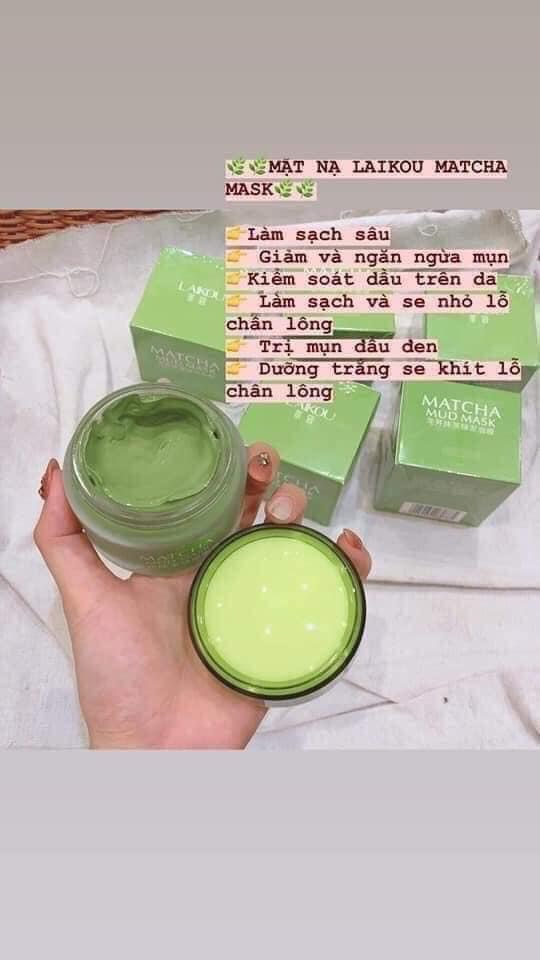 Mặt nạ bùn trà xanh Laikou Matcha Mud Mask