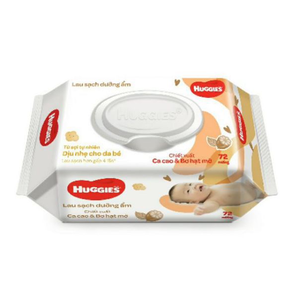 [HCM]Khăn ướt Huggies hộp 72 miếng