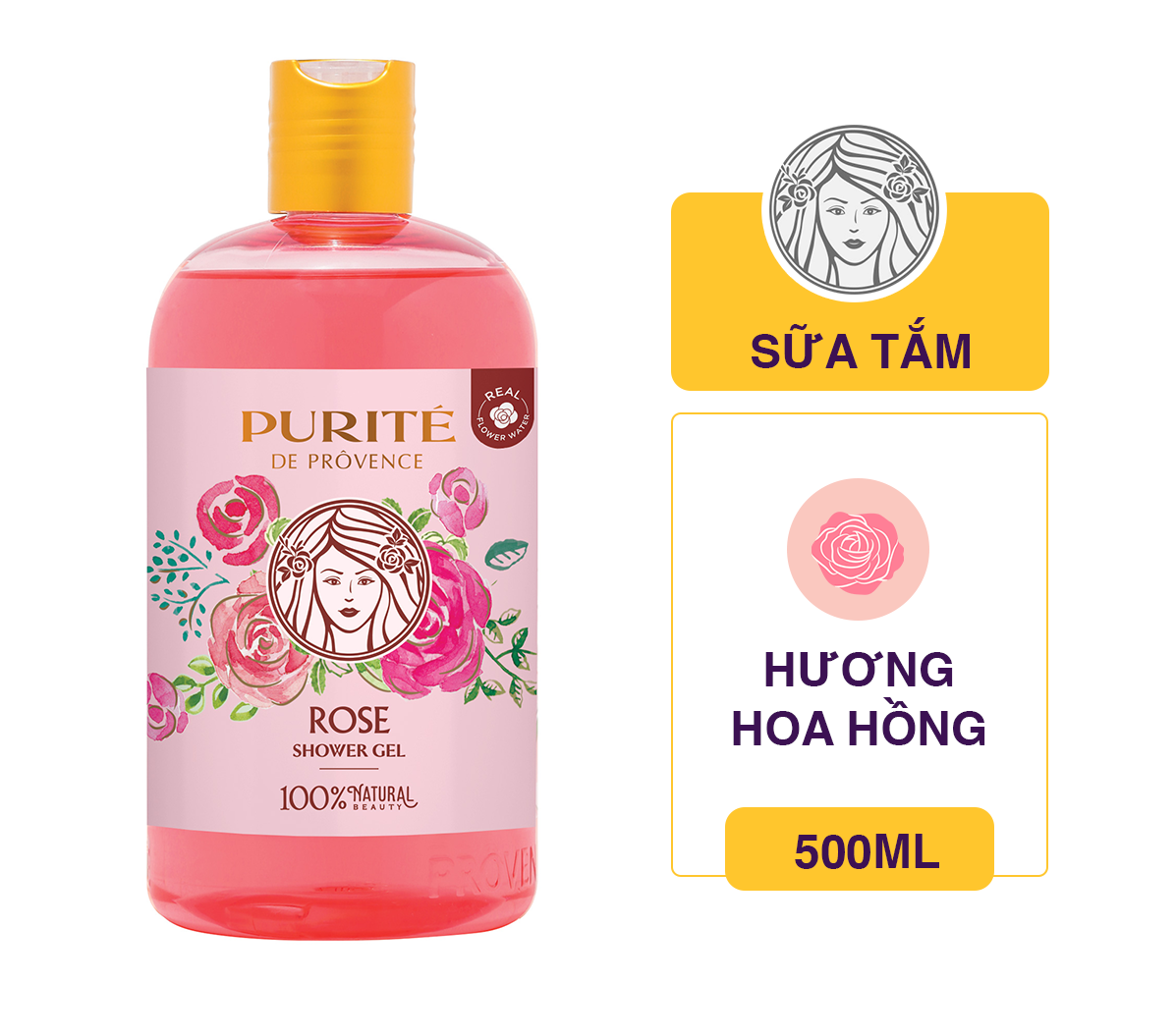 Sữa Tắm Purité Hoa Hồng 500ml - V20