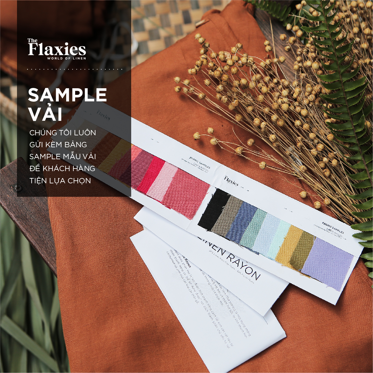 RED - PINK TONES] - LINEN RAYON FABRIC