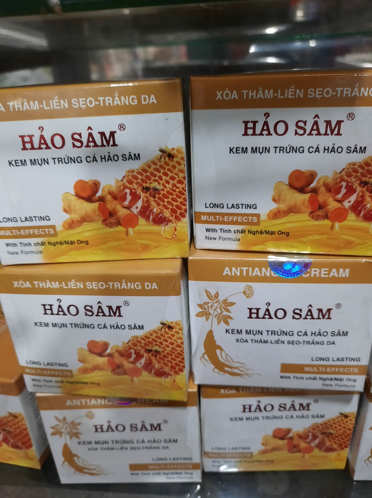 kem hảo sâm mụn trắng da liền sẹo
