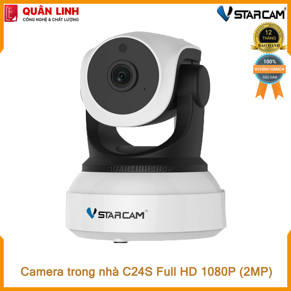 Camera wifi IP Vstarcam C24s Full HD 1080P kèm thẻ nhớ 32G-128GB