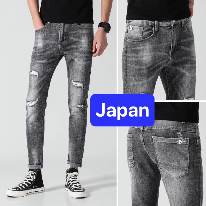 QUẦN JEAN NAM CHẤT BÒ XÁM WASH FUSI NHẬT BẢN MENLY CHẤT LƯỢNG CAO, CO GIÃN NHẸ CAO CẤP DB-075 JAPAN FASHION