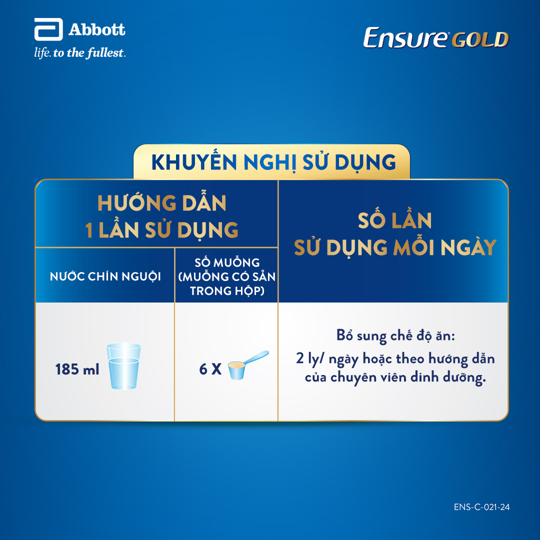 [CHỈ 20H 04-08.05 QUÀ TẶNG CHO ĐH 1500K-SLCH] Lon sữa bột Ensure Gold hương lúa mạch 800g