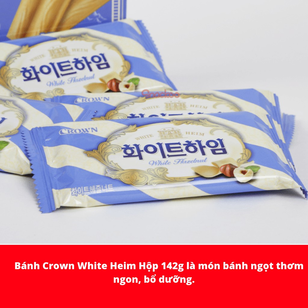 BÁNH CROWN WHITE HEIM HÀN QUỐC HỘP 142G