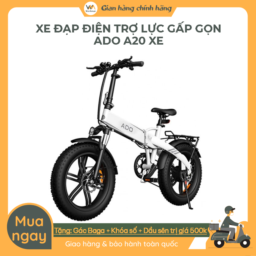 Xe đạp điện trợ lực gấp gọn ADO A20XE - Chính hãng