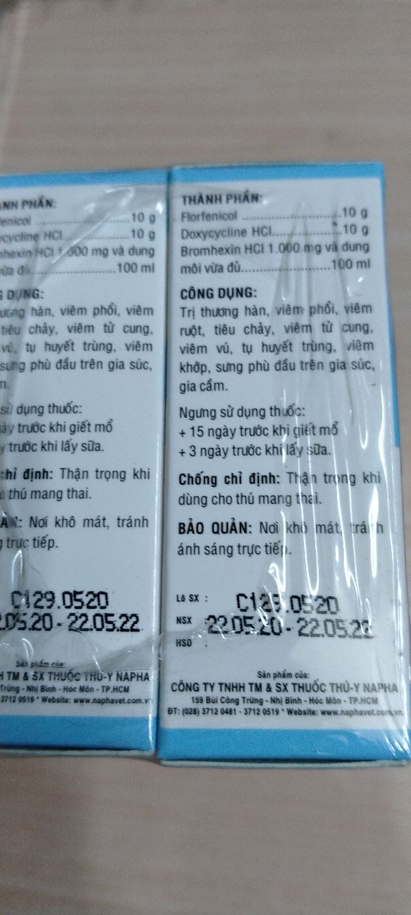 gà khò , hen khẹc, viêm hô hấp 10lọ flodox 10ml