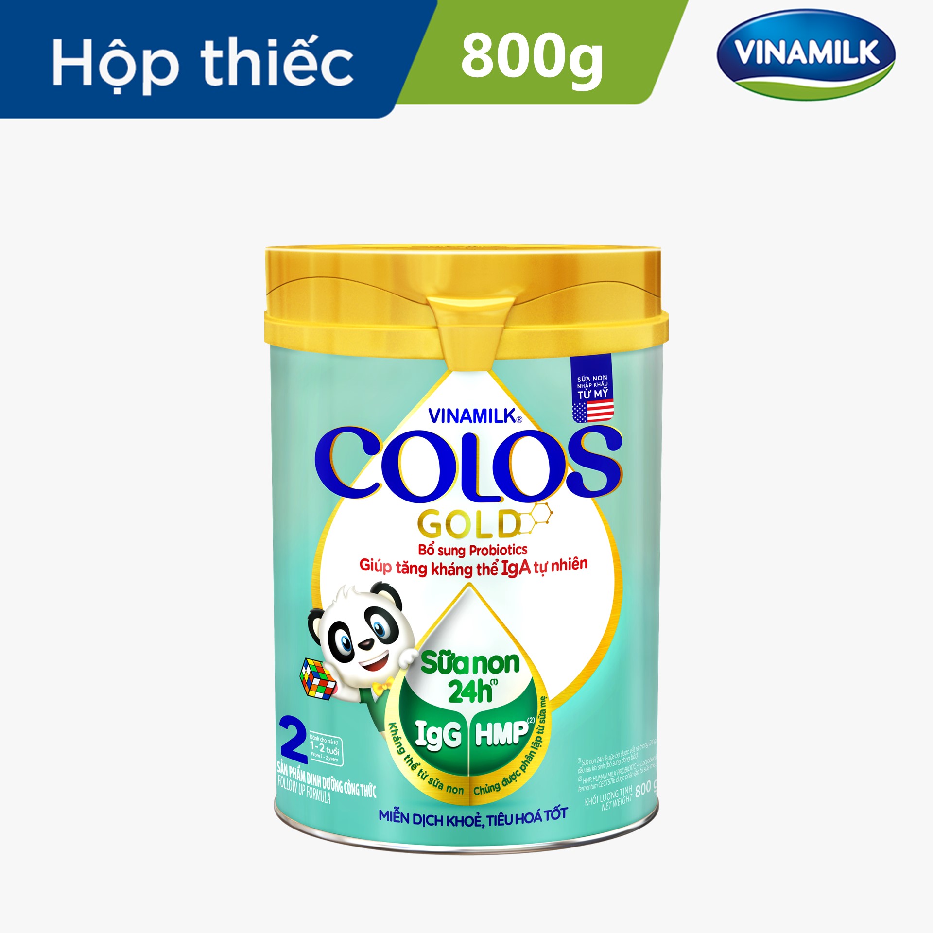 Sữa Non Vinamilk Colos Gold 2 800g (sữa bột cho trẻ từ 1 - 2 tuổi) - Miễn dịch khỏe, Bé lớn nhanh
