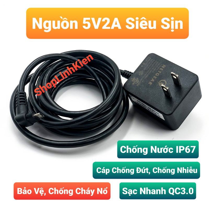 Sạc nhanh 3.0 cho điện thoại nguồn netgear 5v2a micro cực sịn