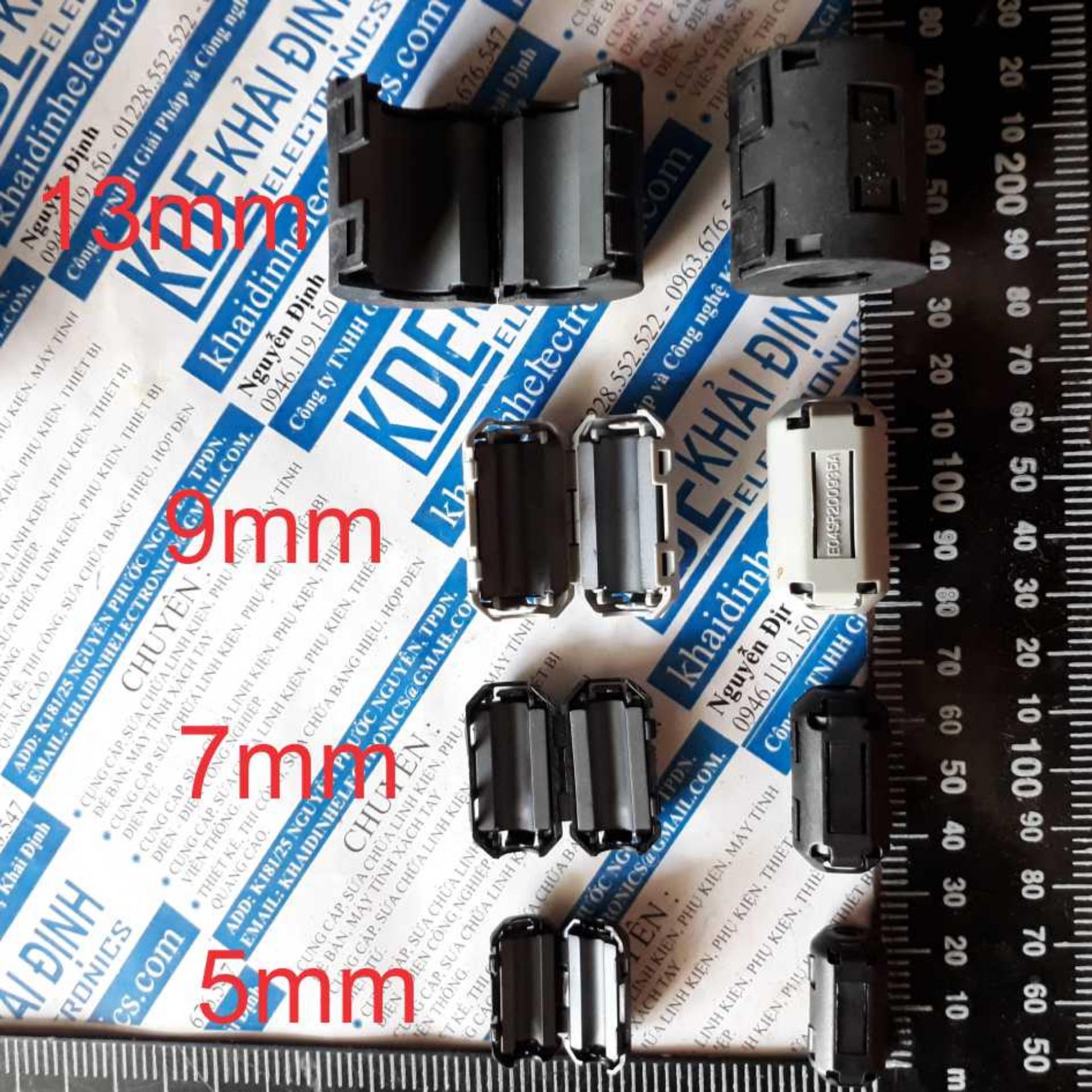 lõi lọc nhiễu cao tần dùng cho dây cáp nguồn, cáp dữ liệu VV các kích thước 5mm 7mm 9mm 11mm 13mm kde2261
