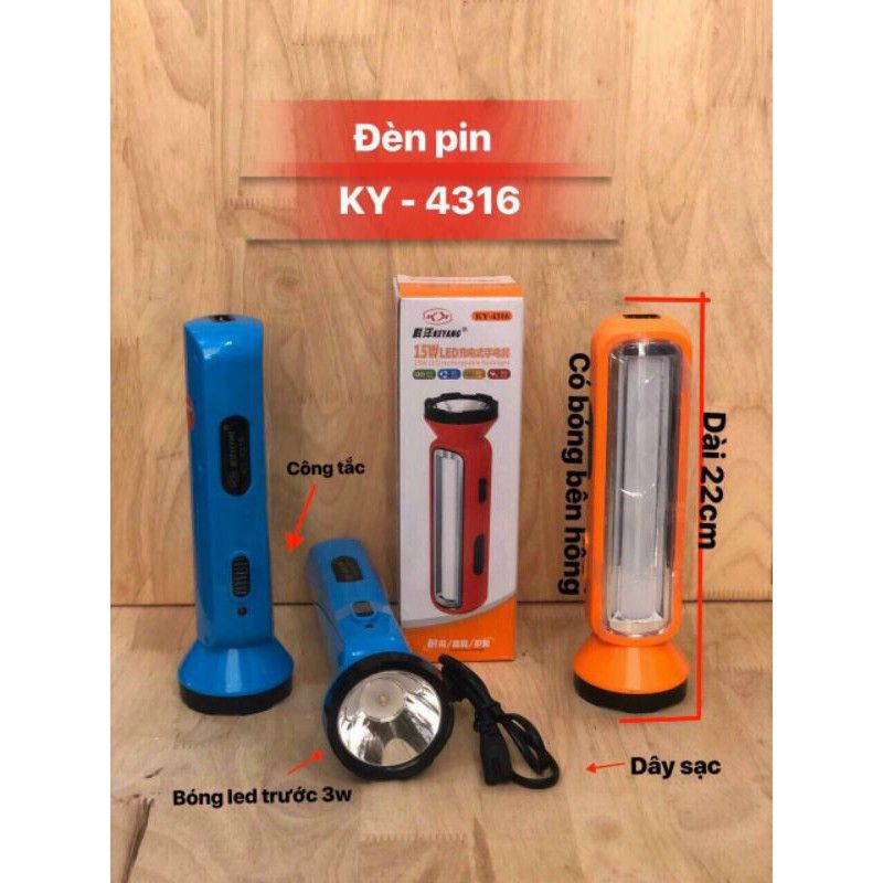 Đèn pin sạc 2 chế độ ky-4316