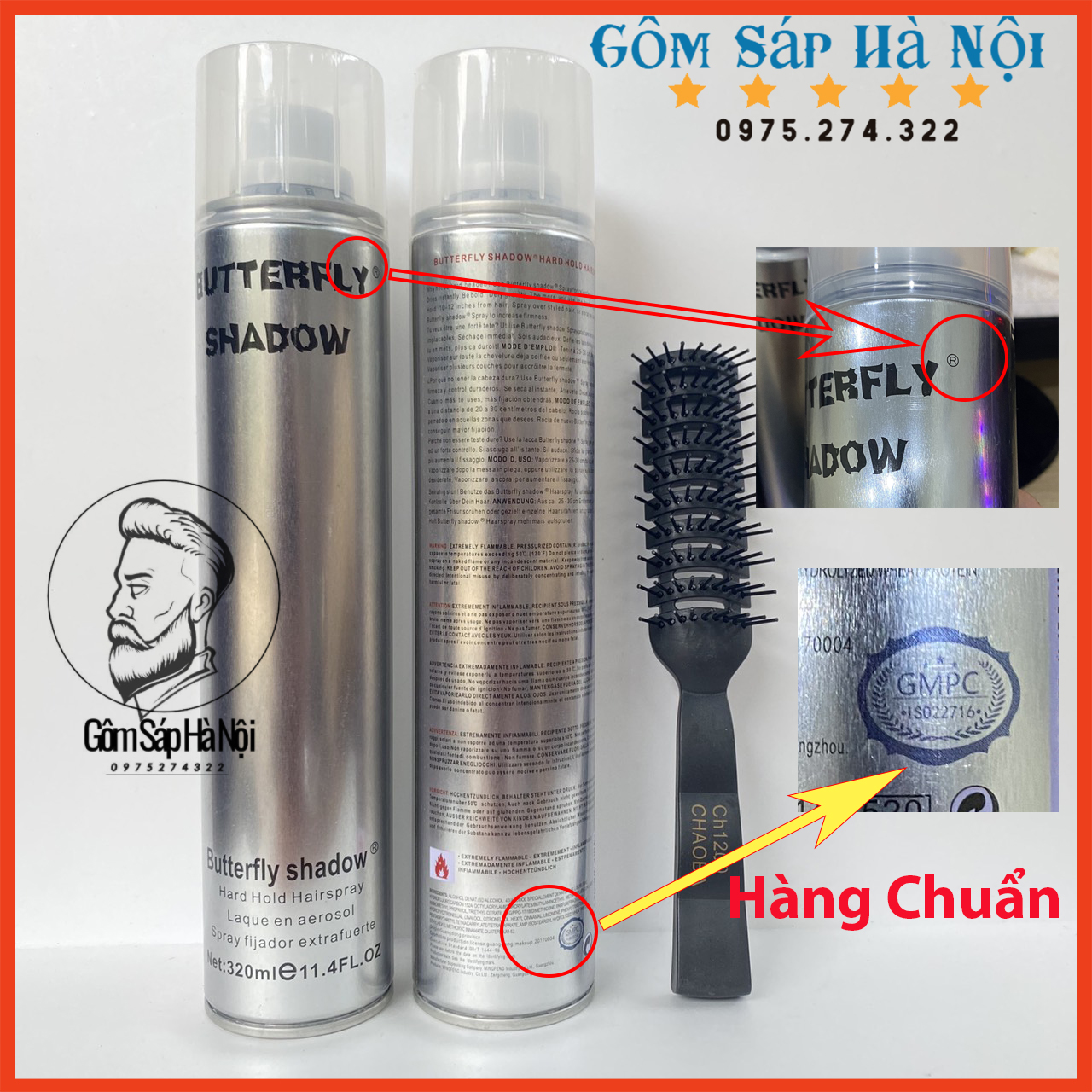 Gôm Xịt Tóc Butterfly Shadow 600ml