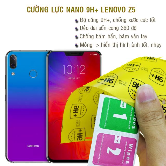 Dán cường lực dẻo nano Lenovo Z5