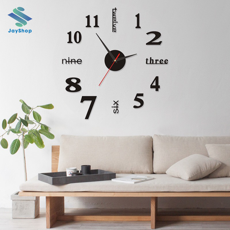 Đồng hồ DIY dán tường nghệ thuật ( hàng có sẵn)