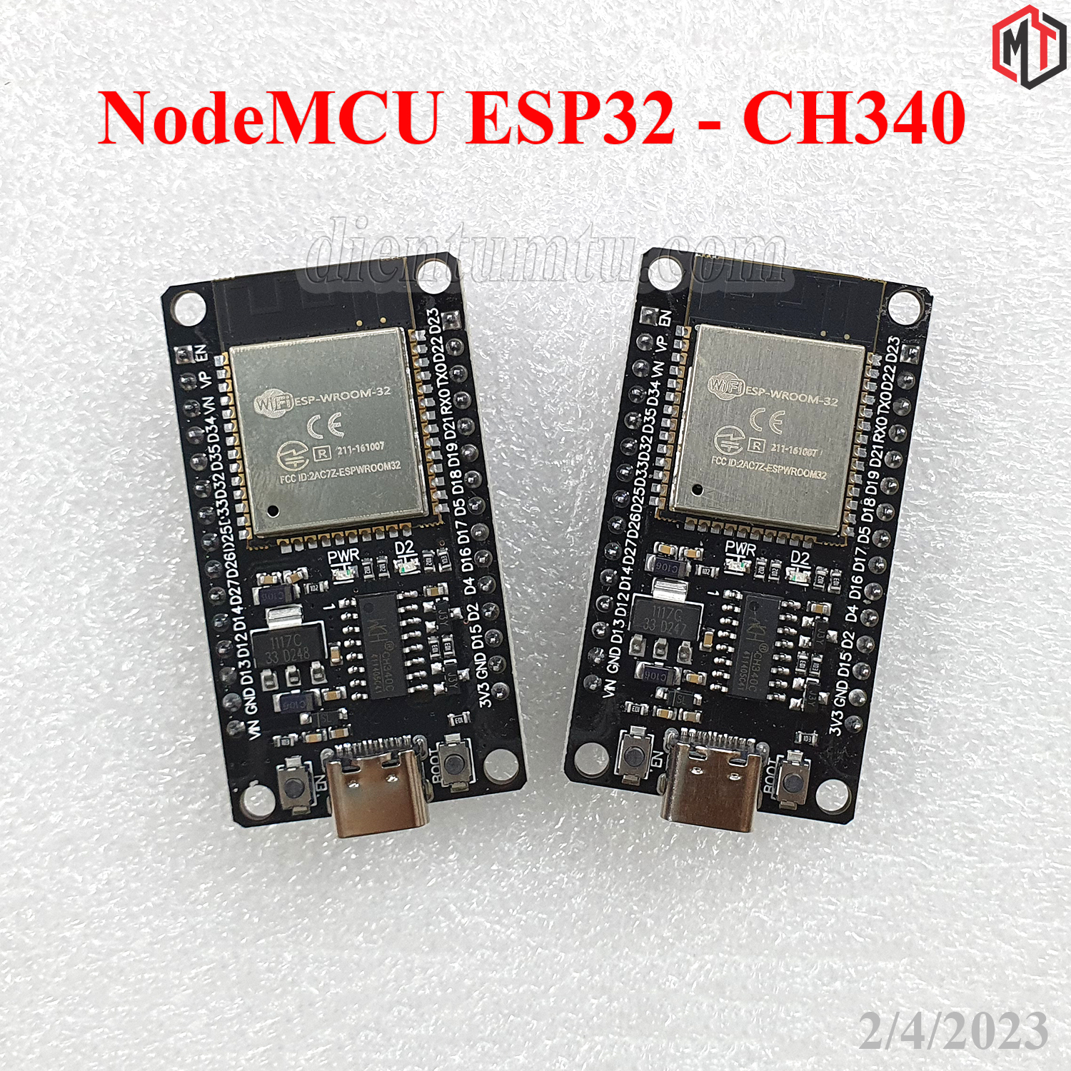 NodeMCU ESP32 Wifi BLE - CP2102 - WiFi 2.4GHz + Bluetooth BLE