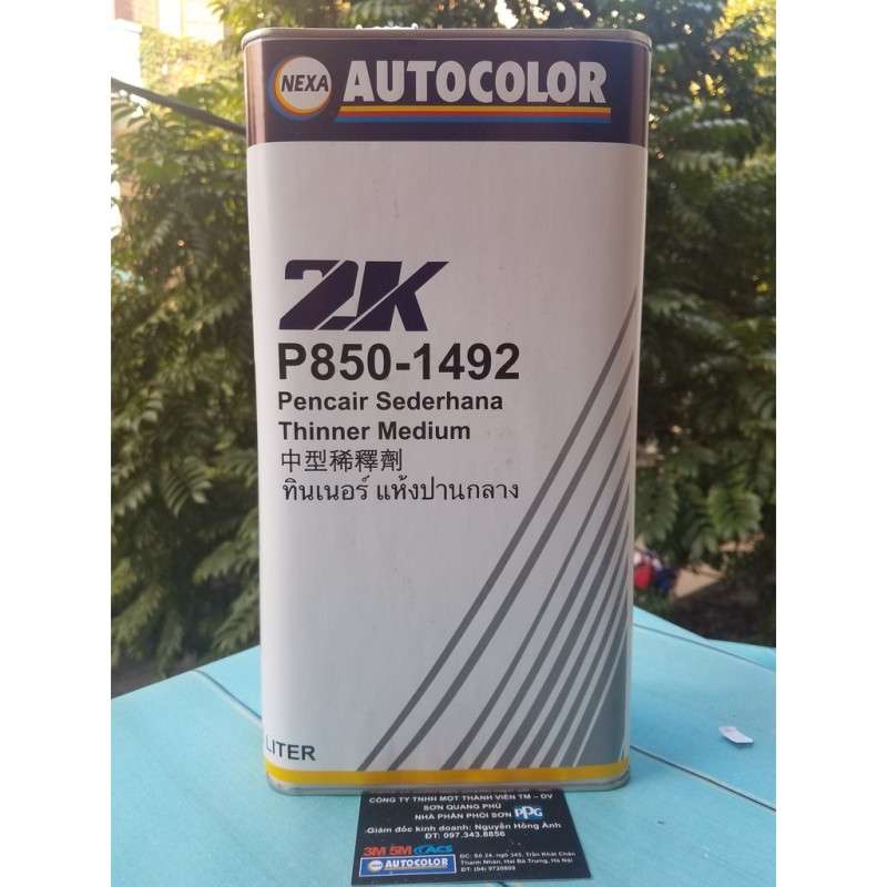 P850-1492 Dung môi pha sơn Xăng pha sơn chính hãng Nexa Autocolor nhanh khô Nexa