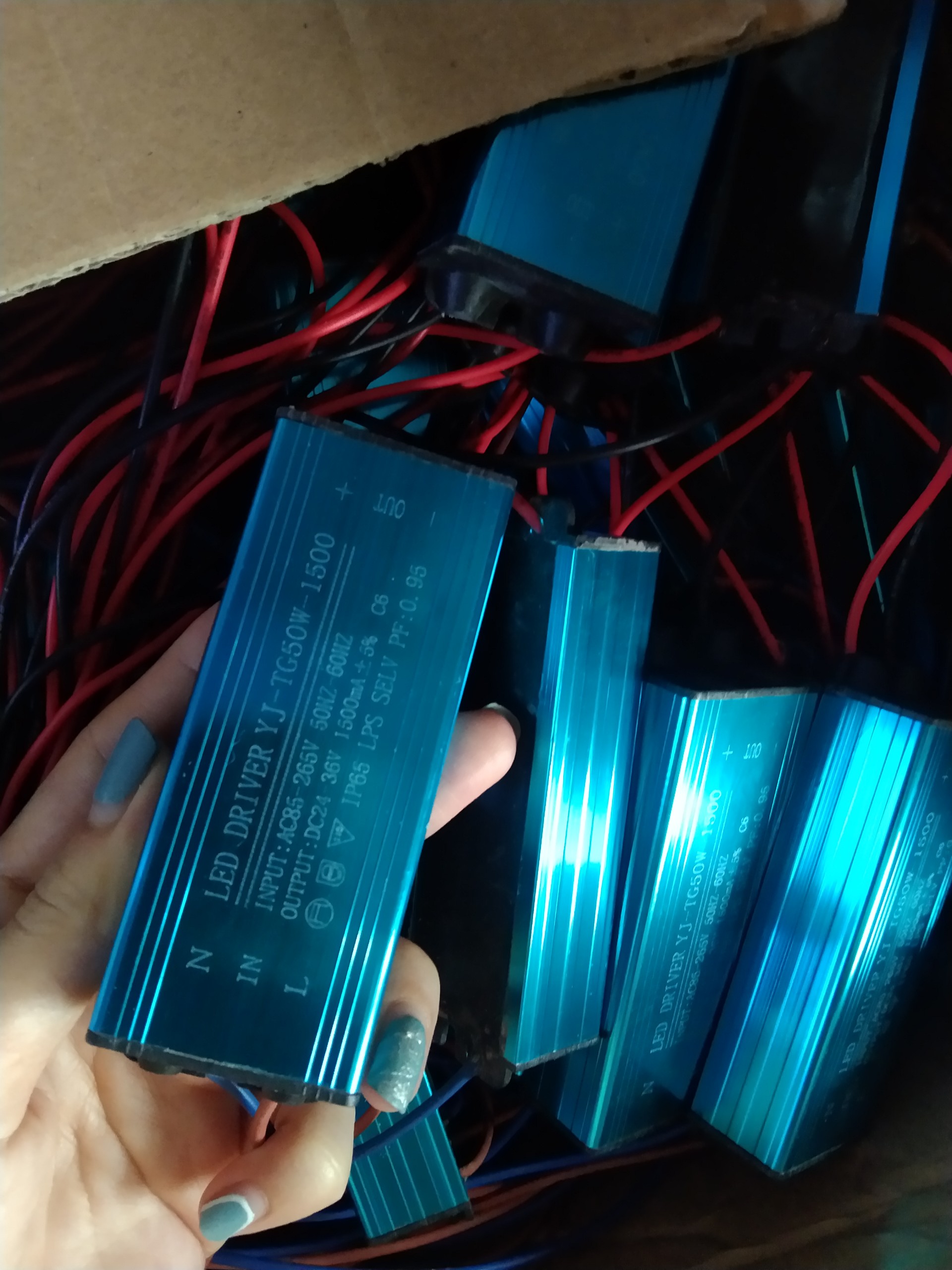 Nguồn led driver xanh đèn pha 30W, 50W DC 24-36v