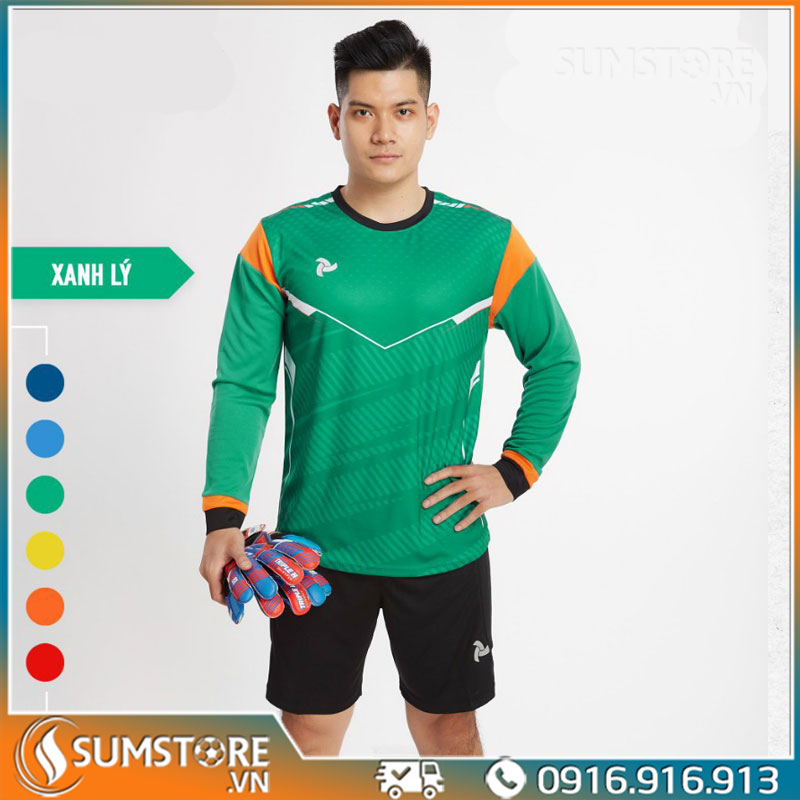 Quần Áo Đá Banh Thể Thao - Bộ Thủ Môn Buffon Xanh Rêu Cao Cấp (có đệm)