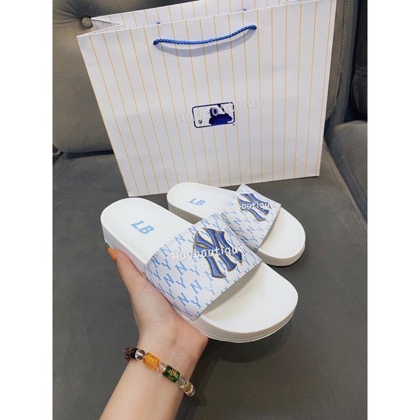 [𝐅𝐮𝐥𝐥 𝐁𝐨𝐱+Ả𝐧𝐡 𝐓𝐡ậ𝐭] Dép 𝗠𝗟.𝗕 NY Xanh Blue x Trắng siêu xinh