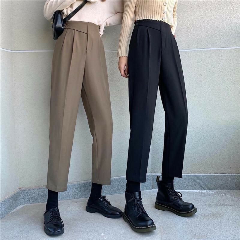 Quần baggy 2 khuy lệch