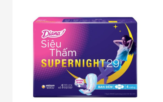 BĂNG VỆ SINH DIANA SIÊU THẤM SUPERNIGHT 29CM
