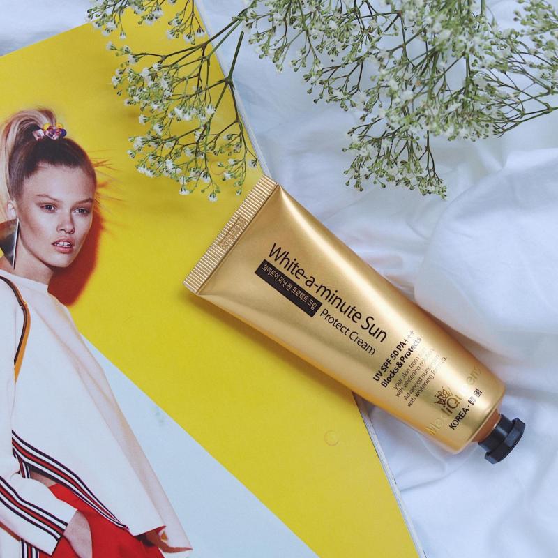 Kem dưỡng da Chống nắng SPF 50 PA +++ Mediqueens Whitening Sun Protect Cream - Hàng nhập khẩu Chính hãng (Tuýp 50g)