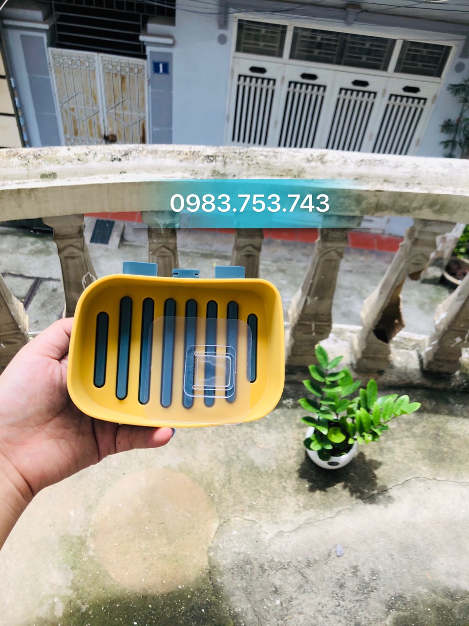 Khay đựng xà bông 2 lớp cao cấp dán tường