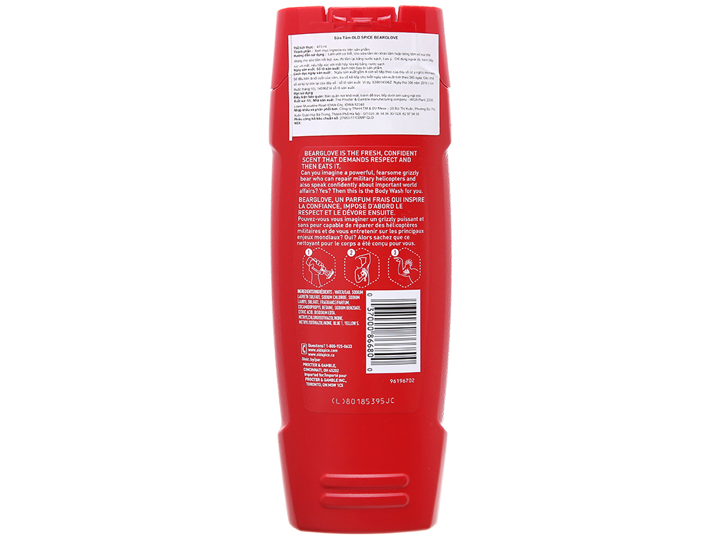 Sữa Tắm Bearglove OLD SPICE 473Ml