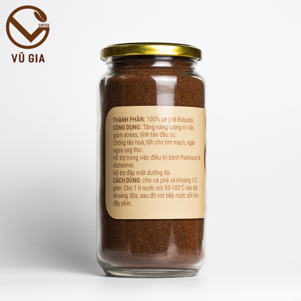 Cà Phê Culi Thượng Hạng Rang Mộc Nguyên Chất Vũ Gia (400g/ hũ)