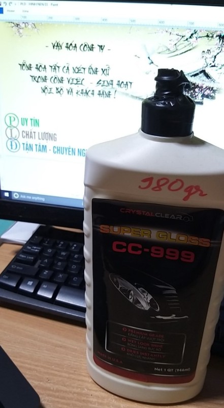 Xi lau bóng hoàn thiện Siêu bóng Siêu tốc CC999 - Tự thao tác ở nhà dễ dàng - Giữ bề mặt bóng ôtô, xe máy, gỗ,.v.v...