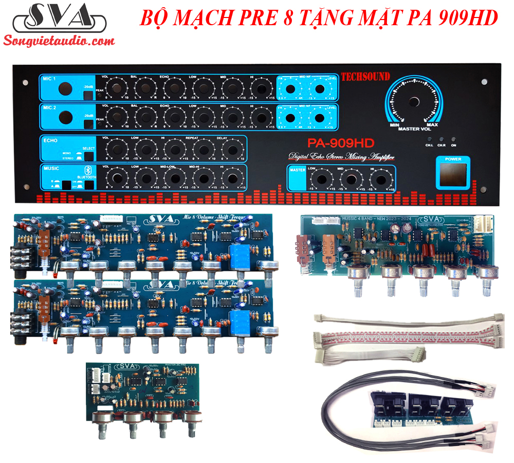 BỘ MẠCH AMPLI PRE MIC 8 VOLUME KHÔNG ECHO - TẶNG MẶT