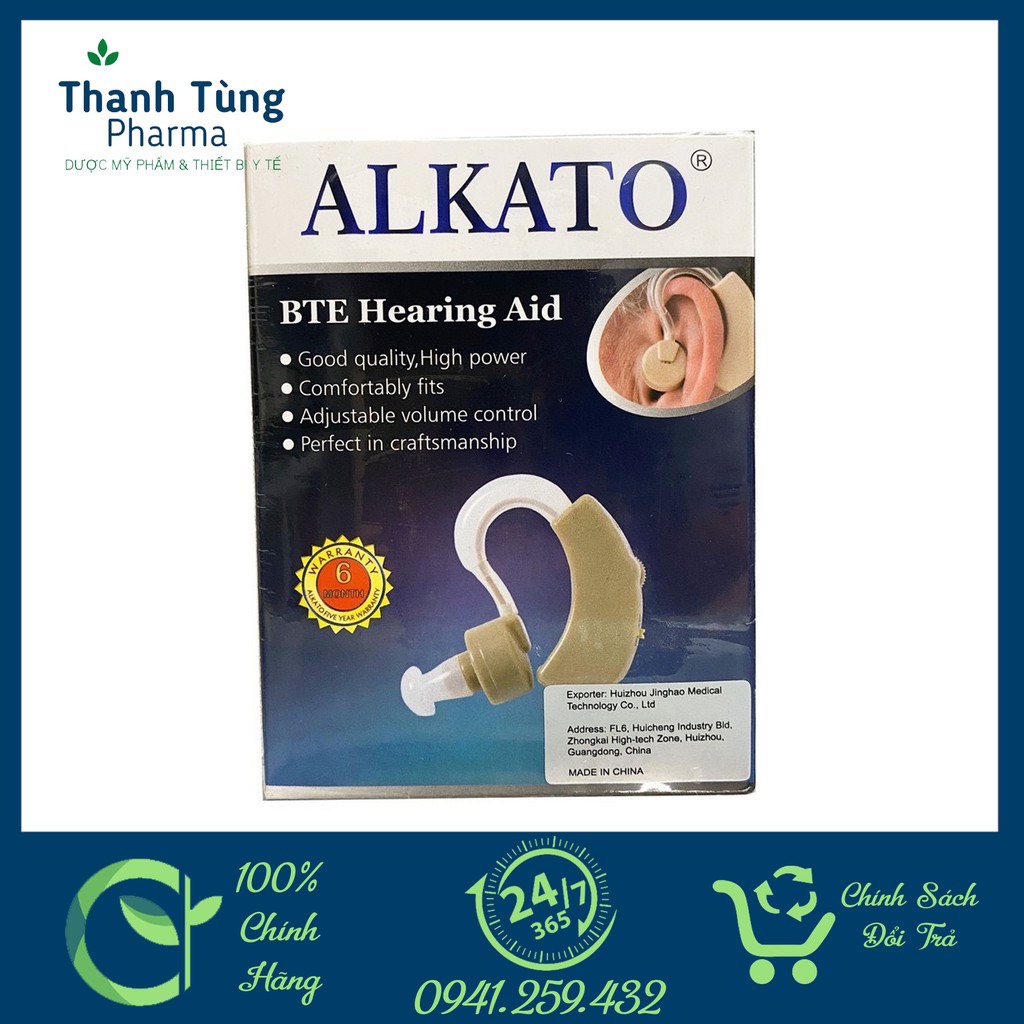 (Bảo hành 1 năm chính hãng) Máy trợ thính vành tai Alkato VT-113