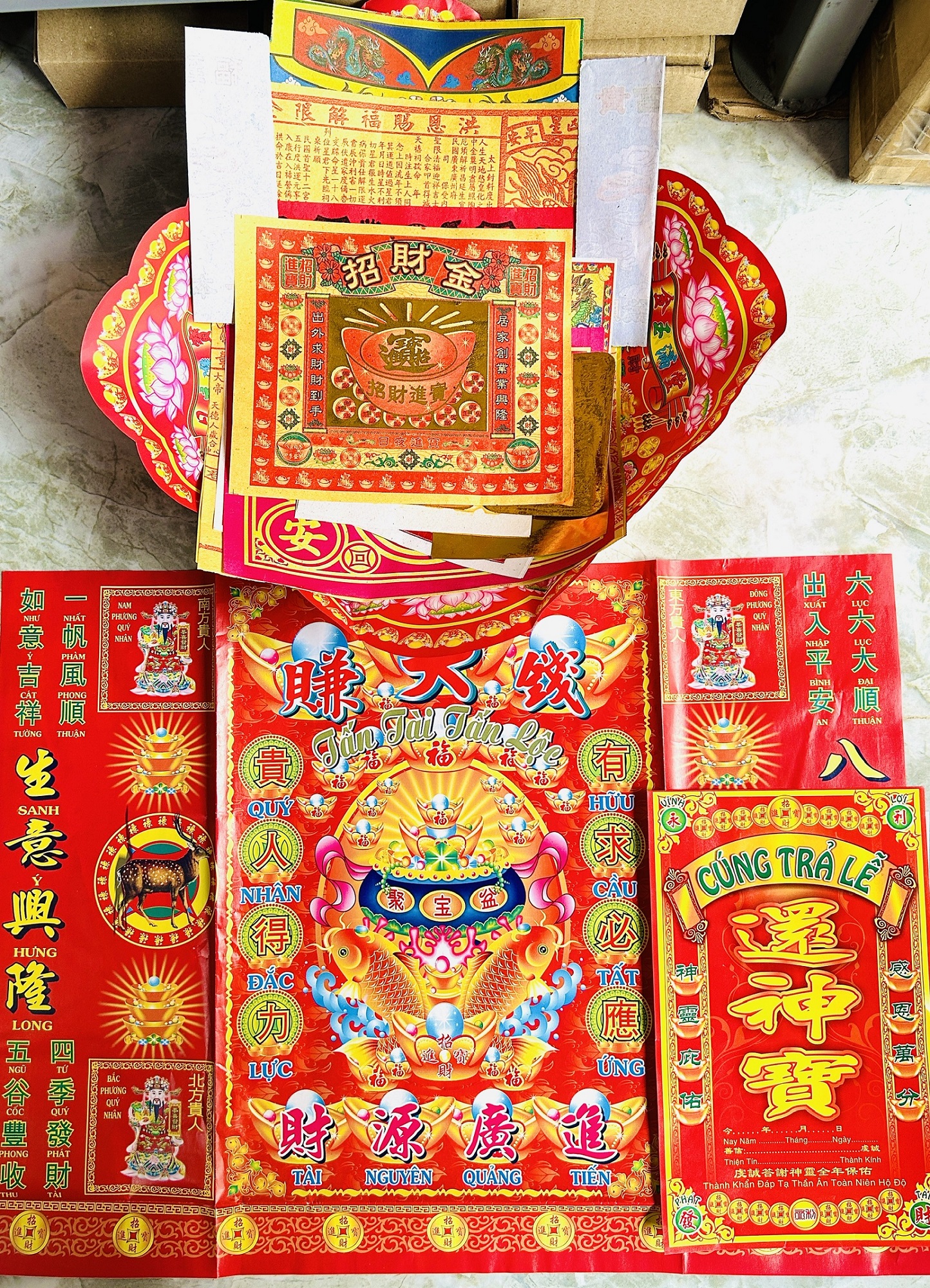 Bộ Giấy Cúng Trả Lễ [Kèm Bài Khấn] - Nhang Đèn Thiên Lộc