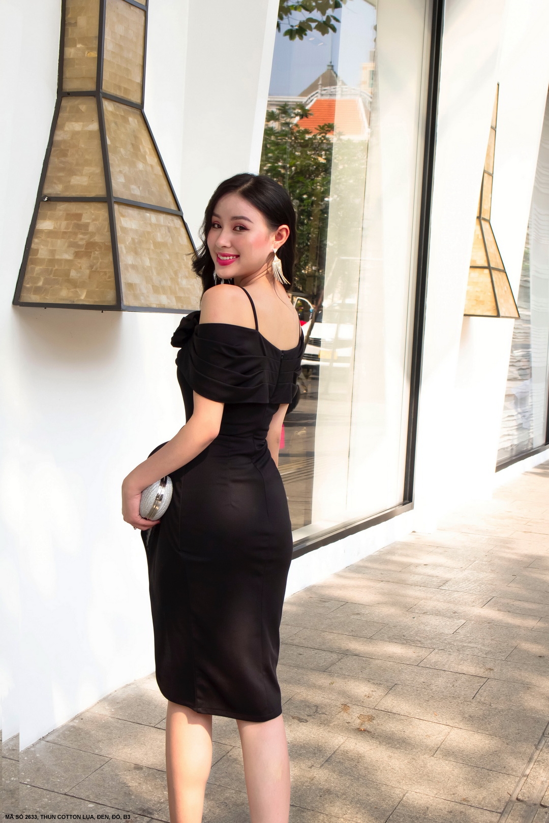 MYDU SHOP | MS 2633 – Đầm Trễ Vai Xếp Ly Dấu Bụng Thanh Lịch, Tôn Dáng