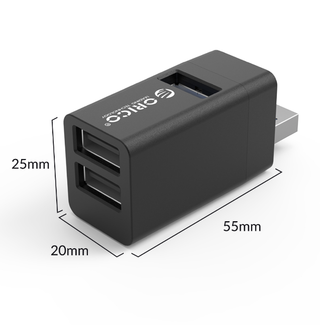 Bộ chia 3 cổng USB 3.0/ USB 2.0 Orico MINI-U32L Chính Hãng