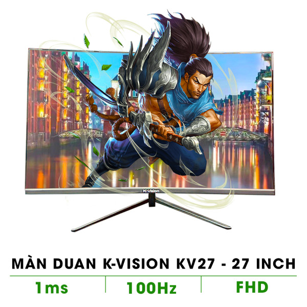 MÀN HÌNH KV-VISON 27 INCH CONG 100HZ. HÀNG GAMING SIÊU ĐẸP, New 100%, BẢO HÀNH 24 THÁNG