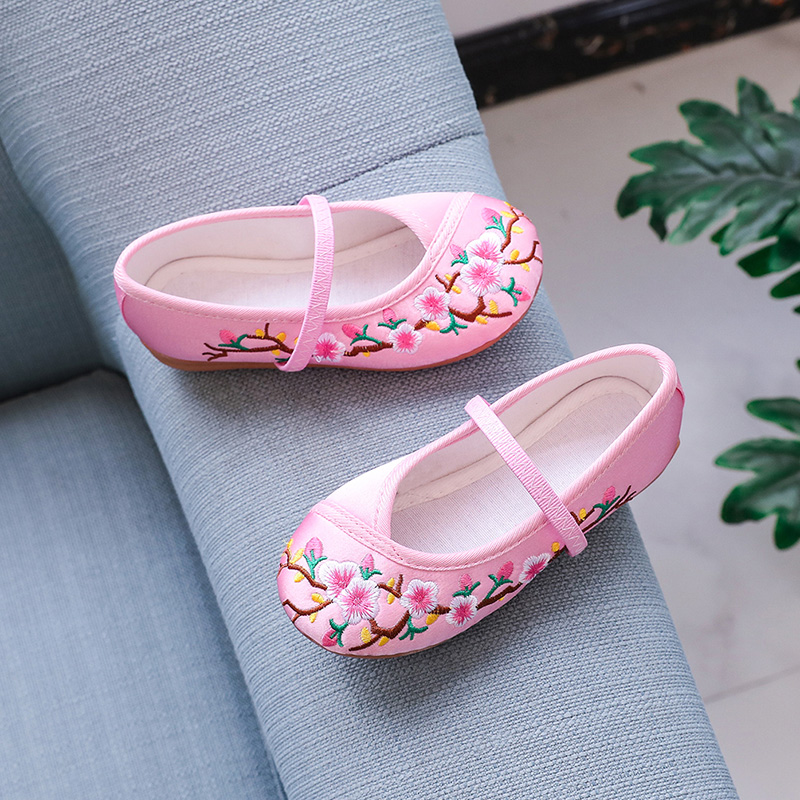 Giày Cổ Trang Trung Quốc Nữ Giày Thêu Hoa Cổ Trang Trung Quốc Cho Bé Gái