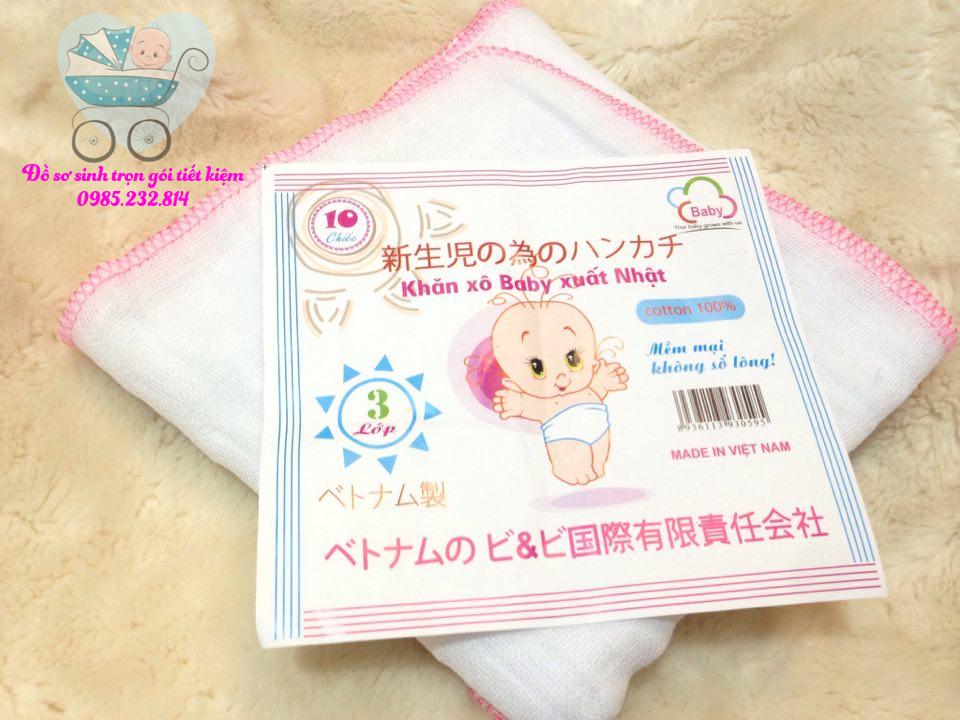 10 khăn sữa xô 3 lớp xuất nhật