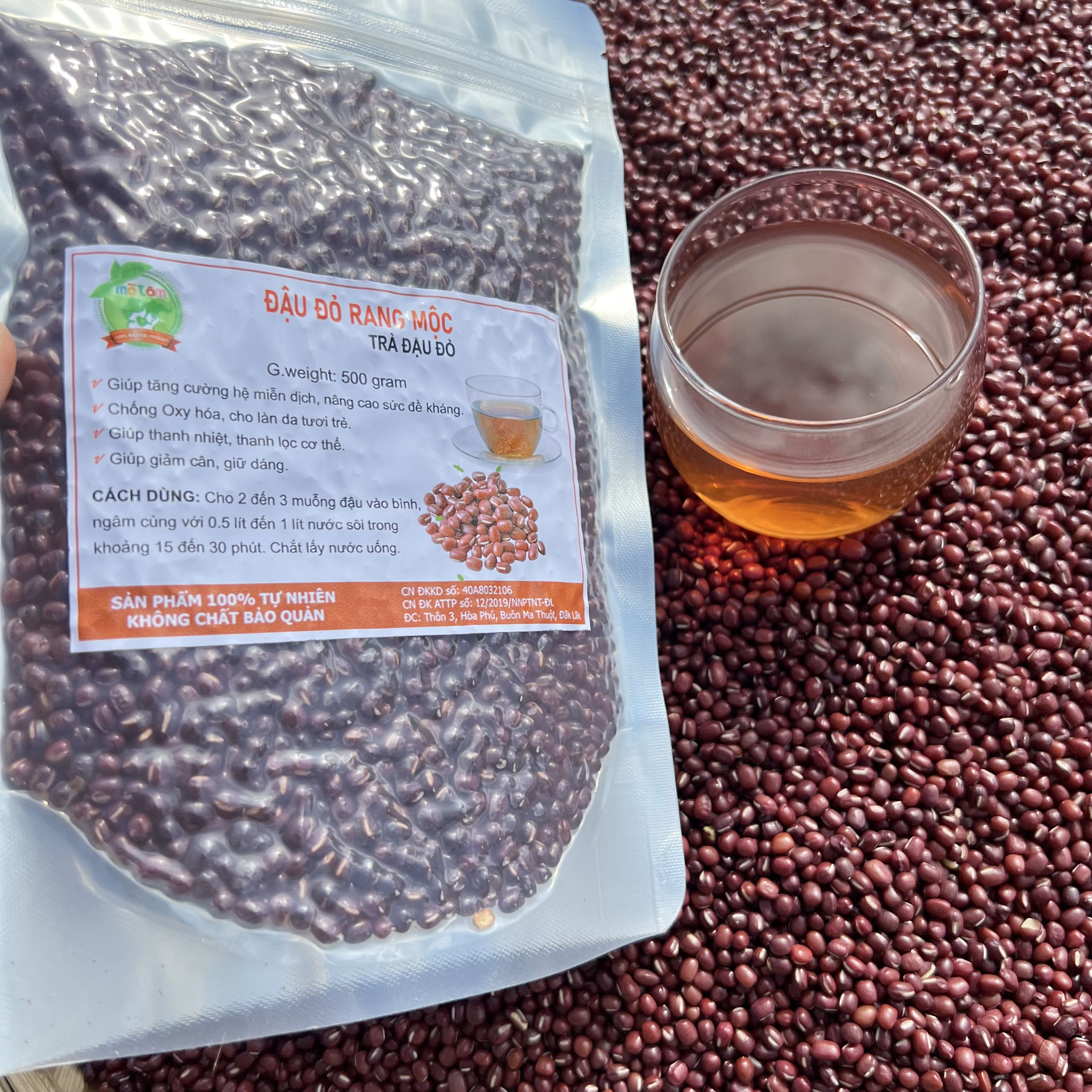 500GRAM ĐẬU ĐỎ RANG MỘC (TRÀ ĐẬU ĐỎ)
