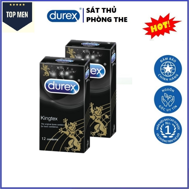 Bộ 2 hộp Bao cao su Durex Kingtex