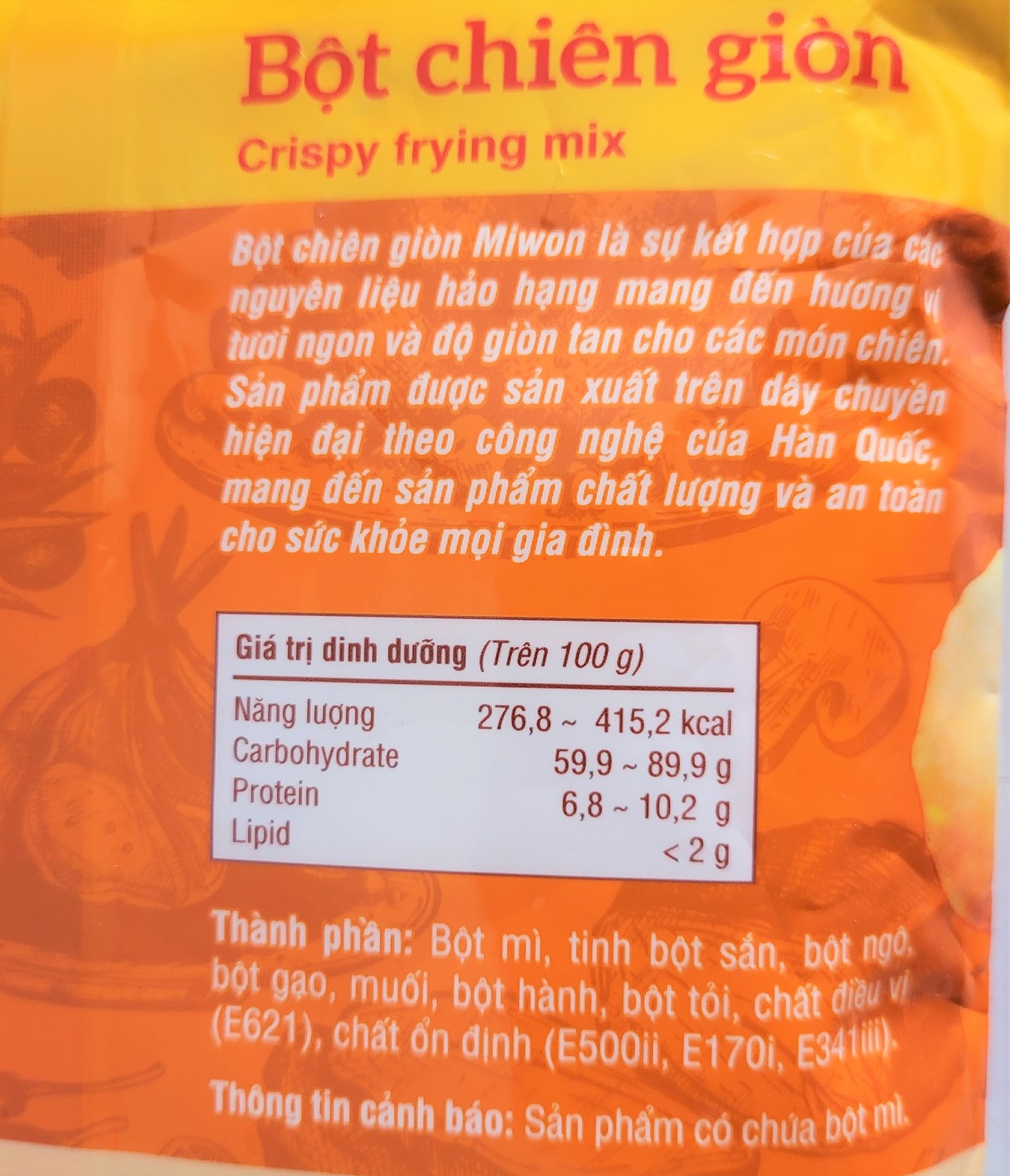 [Gói 500g] BỘT CHIÊN GIÒN [VN] MIWON Crispy frying mix